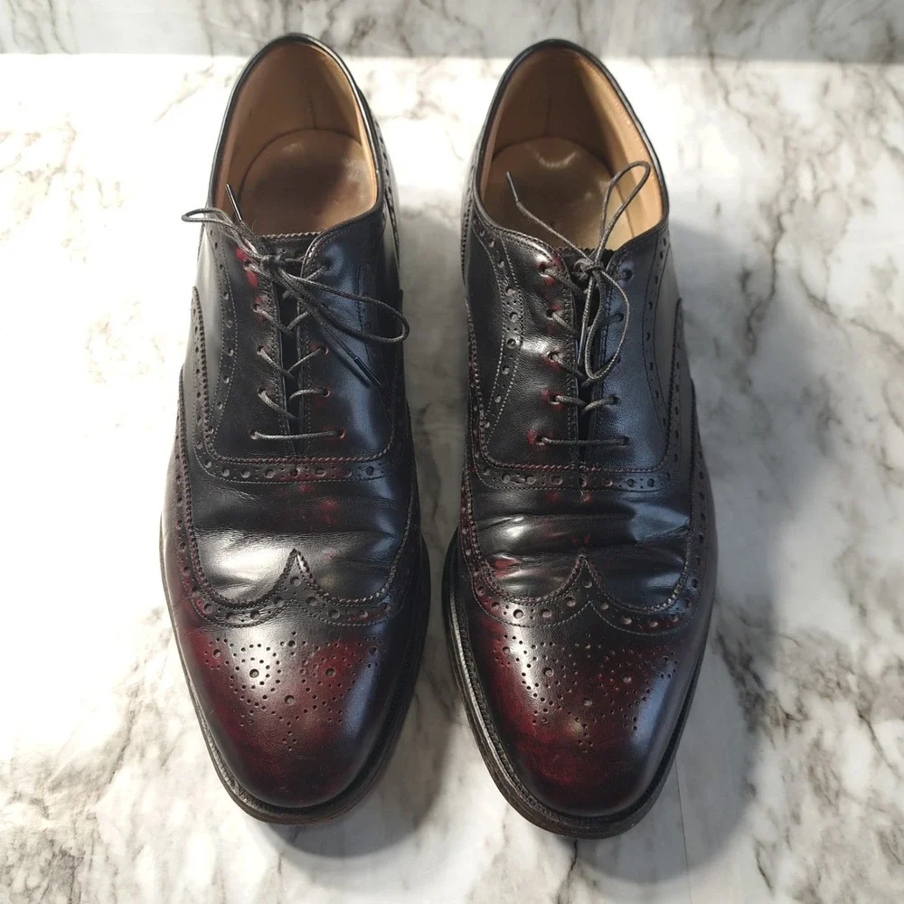 Johnston & Murphy Heritage 1850 Men Oxfords Dress Shoes Office 10 1/2 Cordovan‎